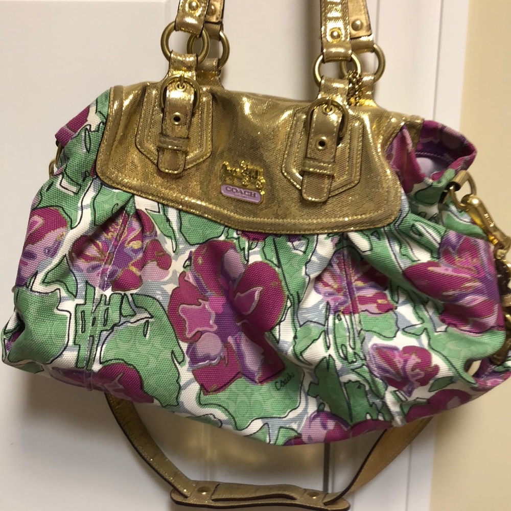 Coach floral purse